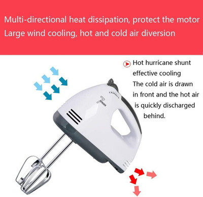 5teknova 300 W Multicolor Hand Blender(White Hand Blender (Electric Hand Mixer) klo12)