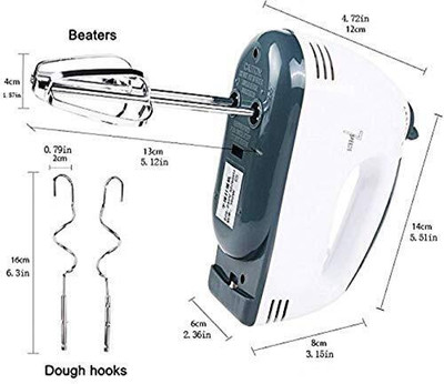 5SUPREME 100 W White Hand Blender(kitchen 100W High Speed Hand Mixer with 7 Speed (Random)asd12)