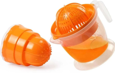 Zubix Plastic Fruits and Vegetables,Fruit Juicer for All Fruits,Juice Maker Machine Hand Juicer(Orange)