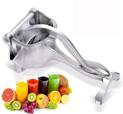 SIMRON Aluminium Aluminium Manual Fruit Juicer Orange Juicer Heavy Duty Hand Press Metal Lime Juicer Hand juicer, juicer Instant, Orange juicer,Steel Handle Juicer | Manual Lemon Squeezer Juicer (SILVER) Hand Juicer(Silver)