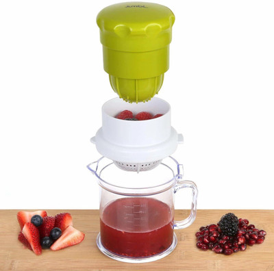 Zubix Plastic 2 in 1 Multi Use Manual Hand Press Fruit Juicer Hand Juicer(Green)
