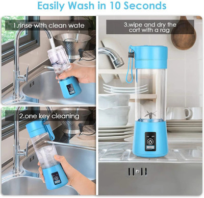 GUGGU Pro Fruit Juicer 200 W Juicer Mixer Grinder(AHU_887U_RECHARGEABLE PORTABLE USB JUICER BOTTLE SLECTRIC MIXER BLENDER GRINDER | 1 Jar | Multicolor)