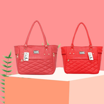 Dowet Women Red Tote(Pack of: 2)