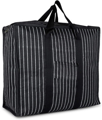 eTrack (Expandable) Multipurpose Large Big Heavy Duty Storage Organizer - Black Duffel Without Wheels