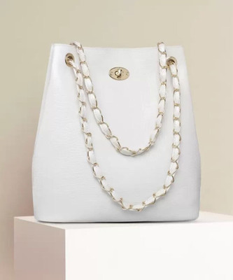 aesthetic Men & Women White Messenger Bag