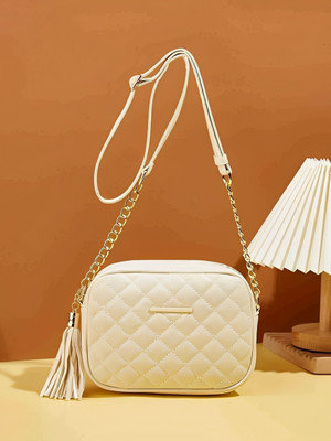 Cleto Black, White Sling Bag CT-CLT WHITEPEARL_BLACKCOMBO
