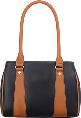 Clovia Fashion Women Black, Tan Handbag
