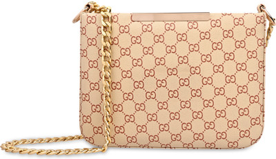 ARNLC Beige Sling Bag For Girl's With Adjustable Strap & 1 Compartment