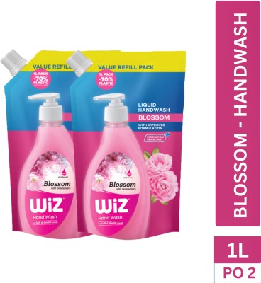 Wiz Blossom Hand Wash Refill Pouch - 1L (Pack of 2) Hand Wash Pouch(2 x 1000 ml)