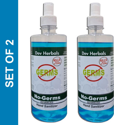 Dev Alcohol based hand Sanitizer PO2 500ml Hand Sanitizer Bottle + Refill(2 x 500 ml)