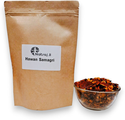 NATRAJji Natural & Pure Havan Samagri with Various Dried Herbal Roots, Leaves (400 Gms)(400 g)