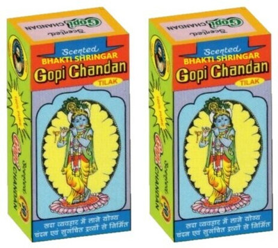 BHAKTI SHRINGAR Natural Scented Gopi Chandan Stone Tilak || ISKCON Gopi Tilak (70g, Pack of 2)