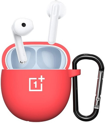ONMART Silicone Press Stud Earbuds Case For Oneplus Nord Buds CE(RED)
