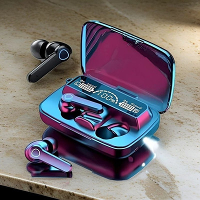 Seashot M19 Wireless Earbuds TWS 5.1 Large Screen Dual LED Digital Display. Bluetooth(Black, True Wireless)