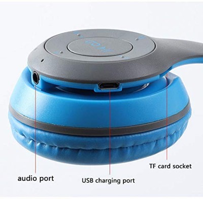Wanzhow High Bass Immersive Sound,inbuilt Mic,FM,SD Card Slot Bluetooth Headset(Black, On the Ear)