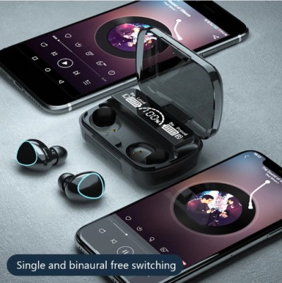 GUGGU EEE_867E_M10 WIRELESS EARBUDS WITH SMART TOUCH BLUETOOTH GAMING HEADSET Bluetooth Headset(Black, True Wireless)