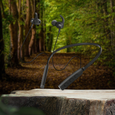 GPQ STORE Rokerz 235 Pro Wireless Bluetooth Neckband(0.4292 Bluetooth(Black, In the Ear)