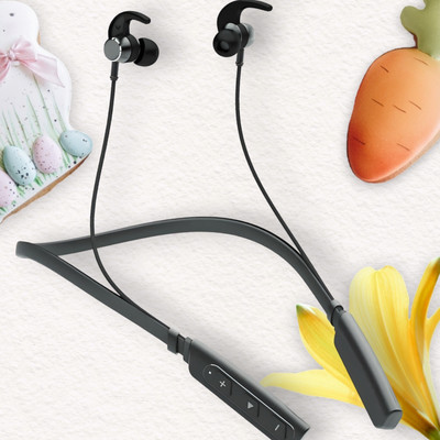 QPG STORE Rokerz 235 Pro Wireless Bluetooth Neckband(0.1171 Bluetooth(Black, In the Ear)