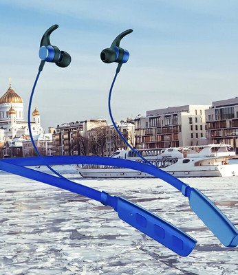 GPQ STORE Rokerz 235 Pro Wireless Bluetooth Neckband(B.0.356 Bluetooth(Blue, In the Ear)