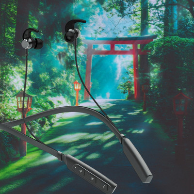 QPG STORE Rokerz 235 Pro Wireless Bluetooth Neckband(0.828 Bluetooth(Black, In the Ear)