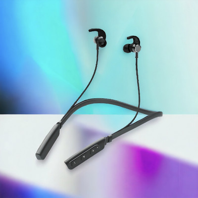 QPG STORE Rokerz 235 Pro Wireless Bluetooth Neckband(0.390 Bluetooth(Black, In the Ear)