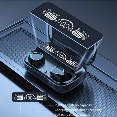 YAROH SCH_882N_TWS M10 BLUETOOTH 5.1 CHARGING BOX WIRELESS EARDBUD STEREO SOUND Bluetooth(Black, True Wireless)