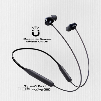 GDS Pro Neckband With Upto 48 Hours Playback & Fast Charging Earphone_8C Bluetooth & Wired(Black, In the Ear)