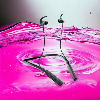 QPG STORE Rokerz 235 Pro Wireless Bluetooth Neckband(0.1991 Bluetooth(Black, In the Ear)