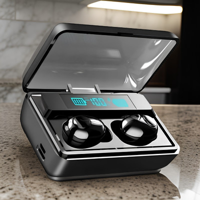 GUGGU T8 True Wireless Earbuds: IPX5, Digital Display Charging Case, HD & Mic vp89 Bluetooth(Black, In the Ear)