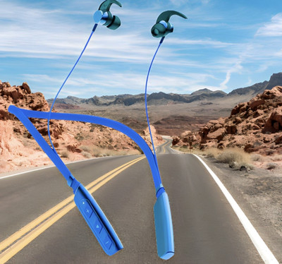 GPQ STORE Rokerz 235 Pro Wireless Bluetooth Neckband(0B.963 Bluetooth(Blue, In the Ear)