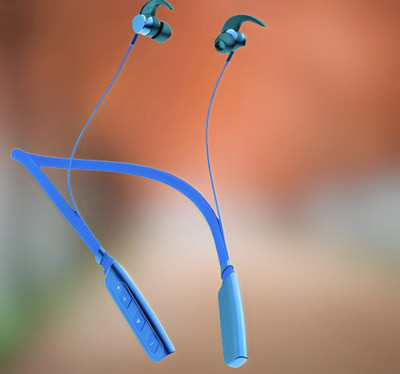 QPG STORE Rokerz 235 Pro Wireless Bluetooth Neckband(0B.196 Bluetooth(Blue, In the Ear)
