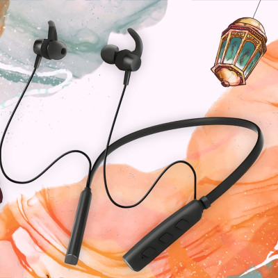 GPQ STORE Rokerz 235 Pro Wireless Bluetooth Neckband(0.4468 Bluetooth(Black, In the Ear)