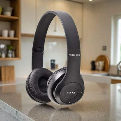R47 Wireless Headphones HD Sound and Bass Mic Y69 Bluetooth Headset(Black, On the Ear)