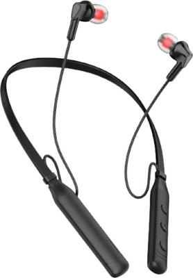 JAZX CR-21 Guntur - 48 Hour Playtime Bluetooth Headphone Neckband Earphone (Black6) Bluetooth Headset(Black, In the Ear)
