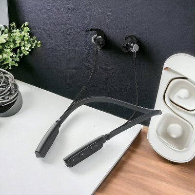 QPG STORE Rokerz 235 Pro Wireless Bluetooth Neckband(0.73 Bluetooth(Black, In the Ear)