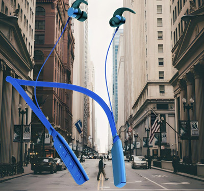 GPQ STORE Rokerz 235 Pro Wireless Bluetooth Neckband(0B.895 Bluetooth(Blue, In the Ear)
