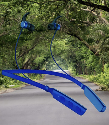 GPQ STORE Rokerz 235 Pro Wireless Bluetooth Neckband(B.0.344 Bluetooth(Blue, In the Ear)