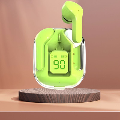 Clairbell Earbuds Max UltraPods Transparent Charging Case With LED Digital Display K353 Bluetooth(Multicolor, In the Ear)