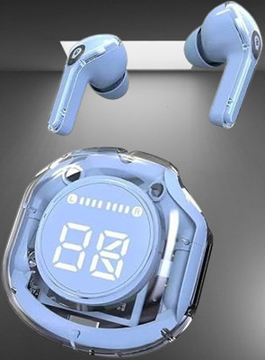 NRP STAR Ultra Pods Pro Bluetooth 5.3 TWS Earbuds with Display, Gaming Mode,Fast Charging Bluetooth(Blue, In the Ear)