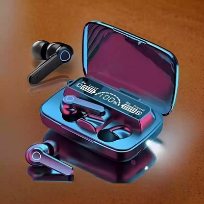 Seashot Wireless Earbuds TWS 5.1, Large Screen Dual LED Display, Touch Control, Bluetooth(Black, True Wireless)