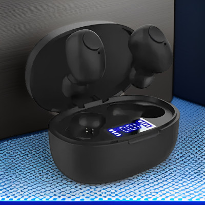 GUGGU G15_T12 TWS Bluetooth 5.0 Earbuds: Wireless Freedom with LED Display Bluetooth(Black, In the Ear)