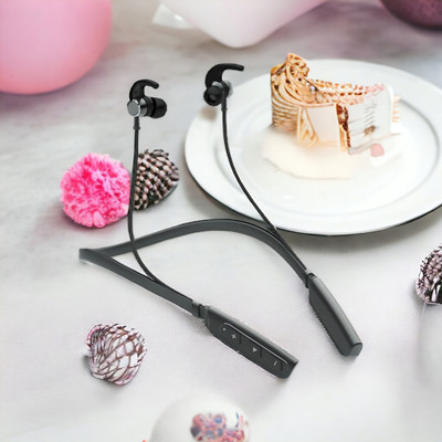 GPQ STORE Rokerz 235 Pro Wireless Bluetooth Neckband(0.815 Bluetooth(Black, In the Ear)