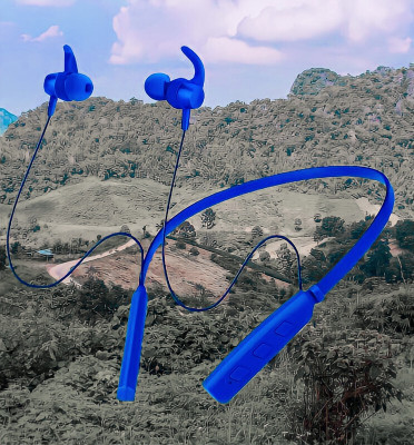 GPQ STORE Rokerz 235 Pro Wireless Bluetooth Neckband(0B.259 Bluetooth(Blue, In the Ear)