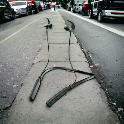 GPQ STORE Rokerz 235 Pro Wireless Bluetooth Neckband(0.2186 Bluetooth(Black, In the Ear)