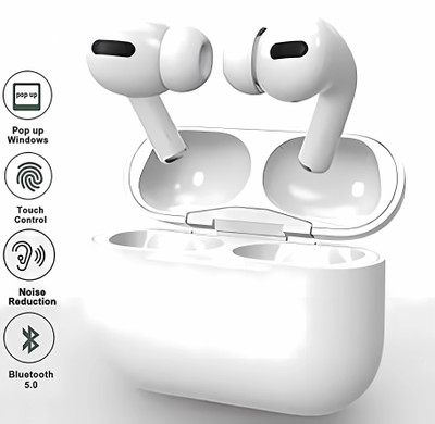 JQVA Earbuds Air Noise Cancel & Deep Bass Bluetooth(White, In the Ear)