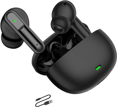 Qvee Headphones Waterproof Wireless Stereo Earphones Tws Earbuds with Charging Box Bluetooth Gaming(Black, True Wireless)