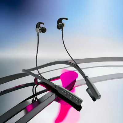 QPG STORE Rokerz 235 Pro Wireless Bluetooth Neckband(0.977 Bluetooth(Black, In the Ear)