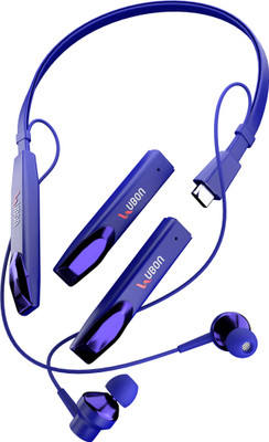 delphine CL55 Wireless Neckband | Extra Detachable Battery Magnetic ON/OFF 120hr palytime Bluetooth(Multicolor, True Wireless)