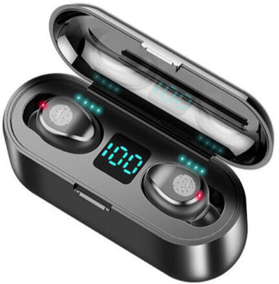 SACRO ATT_615P_TWS F9 SMART TOUCH EARBUDS WITH POWER BANK EASY PAIR & HIGH BASS SOUND Bluetooth(Black, True Wireless)
