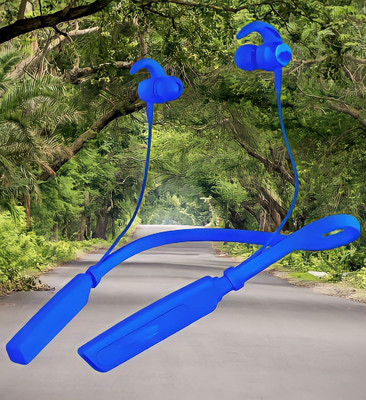 QPG STORE Rokerz 235 Pro Wireless Bluetooth Neckband(0B.395 Bluetooth(Blue, In the Ear)